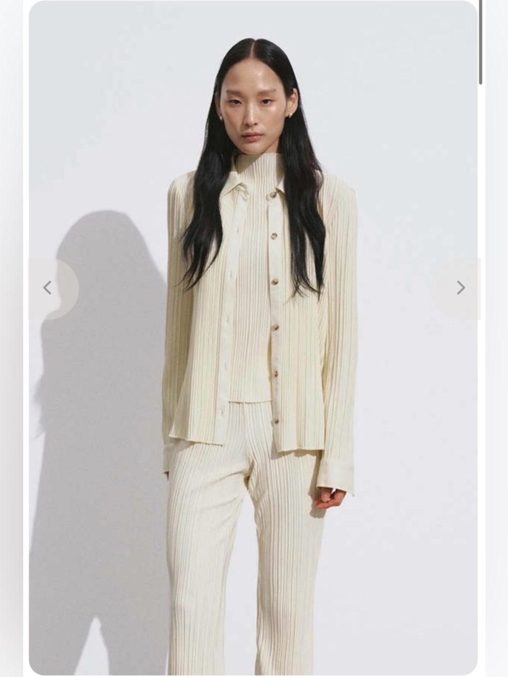 Anine Bing butter Cream long sleeve /Ribbed tank/ and Pants set
